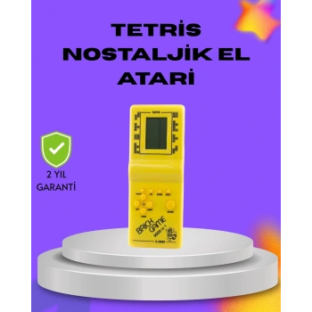 CEYLAN ADAM Klasik Tetris Oyunu El Konsolu – Taşınabilir Pil ile Çalışan Retro El Aterisi