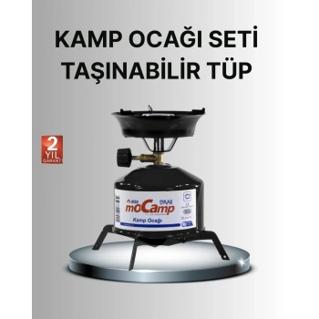 CEYLAN ADAM Kompakt Kamp Ocağı Seti Gaz Tüplü Ayarlanabilir Alevli 400g Hafif Tasarım