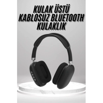 CEYLAN ADAM Kulak Üstü Kablosuz Bluetooth Kulaklık Yumuşak Süngerli SD Kart Girişli