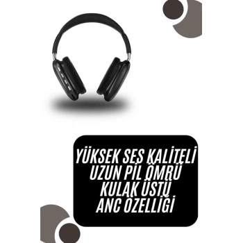 CEYLAN ADAM Kulak Üstü Kablosuz Bluetooth Kulaklık Yumuşak Süngerli SD Kart Girişli