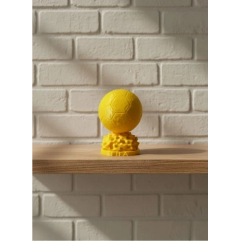 CEYLAN ADAM Mini FIFA Futbol Topu Biblo Sarı Renk 10cm Spor Temalı Dekor