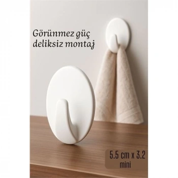 CEYLAN ADAM Mini Kendinden Yapışkanlı Duvar Askısı – 5.5 x 3.2 cm | İz Bırakmaz, Güçlü Tutuş