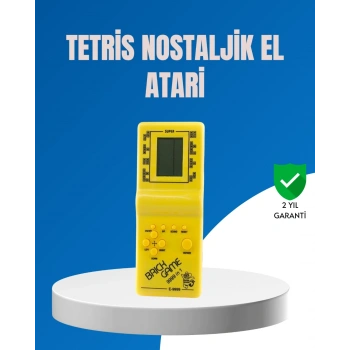 CEYLAN ADAM Mini Tetris El Aterisi – Taşınabilir Retro Oyun Konsolu, Pil ile Çalışan Klasik Model
