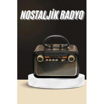 CEYLAN ADAM Nostaljik Radyo Bluetooth Bağlantılı Müzik Kutusu Ahşap