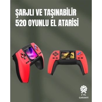 CEYLAN ADAM P5 GamePad Retro Konsol – Nostaljik Oyun Deneyimi, 520 Klasik Oyun Seçeneği