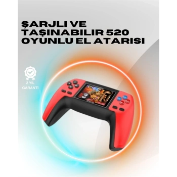 CEYLAN ADAM P5 Mini Retro Oyun Konsolu – Tak-Çalıştır, 520 Hazır Oyun, Portatif Kullanım