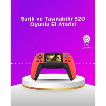 CEYLAN ADAM P5 Taşınabilir Retro Konsol – 520 Oyun, Ergonomik Tasarım, Nostaljik Eğlence