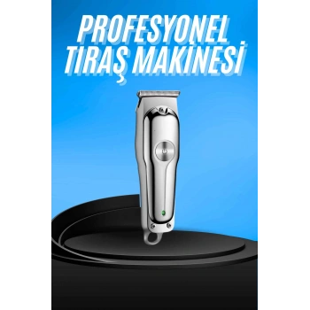 CEYLAN ADAM Paslanmaz Çelik Bıçaklı Kablosuz Şarjlı Dijital Göstergeli Tıraş Makinesi