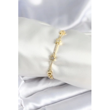 CEYLAN ADAM Pirinç Gold Renk Halley Yıldız Model Kadın Bileklik