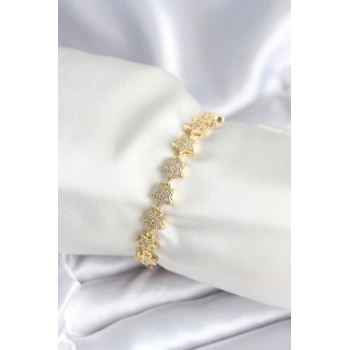 CEYLAN ADAM Pirinç Gold Renk Yıldız Model Kadın Bileklik