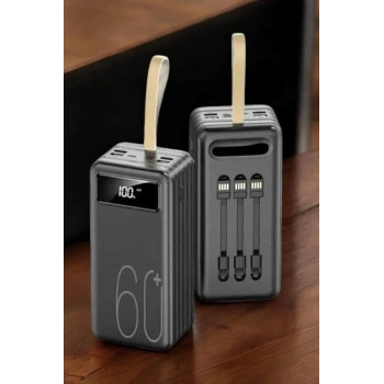 CEYLAN ADAM Powerbank 60.000 MAH 4 Portlu Uzun Şarj Süreli Dijital Göstergeli