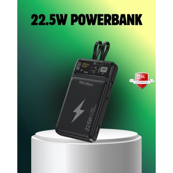 CEYLAN ADAM Powerbank Dahili Ekranlı 10000 mAh Çift Kablolu