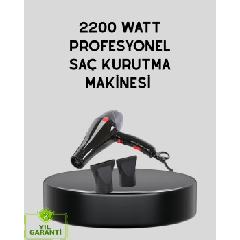 CEYLAN ADAM Profesyonel 2200W Fön Makinesi – AC Motorlu, Hızlı Kurutma, Hafif Tasarım
