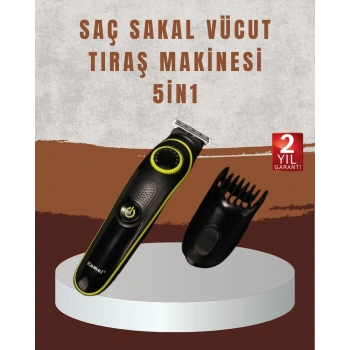 CEYLAN ADAM Profesyonel Erkek Saç Sakal Şekillendirme ve Vücut Bakım Seti Şarjlı Tıraş Makinesi