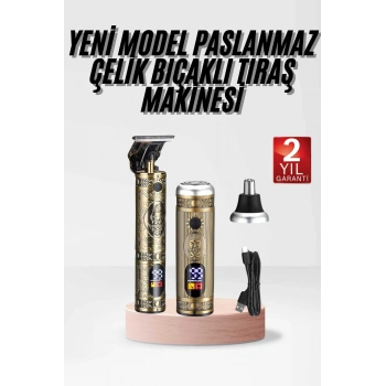 CEYLAN ADAM Profesyonel Saç Sakal Vücut Kulak ve Burun Tıraş Makinesi 3 Başlıklı