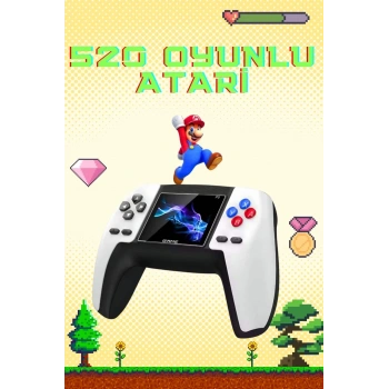 CEYLAN ADAM Retro Konsol P5 Uyumlu Taşınabilir 520 Oyunlu Kablosuz Game Stick