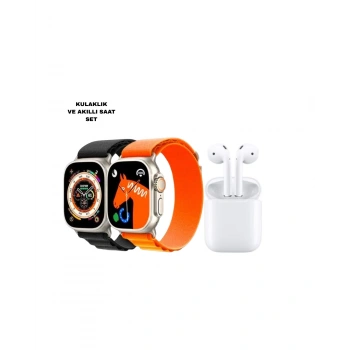 CEYLAN ADAM S8 Ultra Akıllı Saat + Gürültü Önleyici Kablosuz Kulaklık Seti