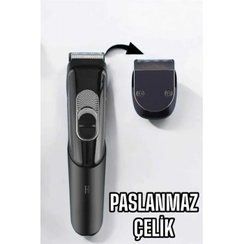 CEYLAN ADAM Saç Sakal Vücut Şarjlı Kablosuz Tıraş Makinesi Profesyonel Paslanmaz Çelik