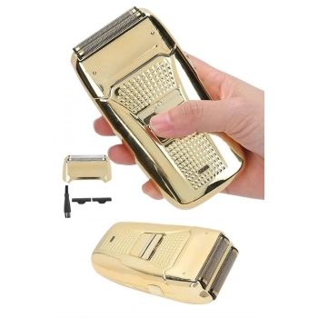 CEYLAN ADAM Sakal Kesme Tıraş Makinesi Paslanmaz Çelik Gold Şarjlı