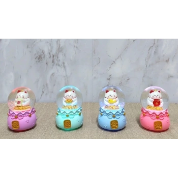 CEYLAN ADAM Şans Kedisi Işıklı Kar Küresi Alk4914