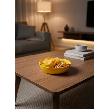 CEYLAN ADAM Sarı Çerezlik Kase Seti 4 Adet 3x12 cm