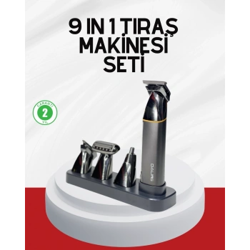 CEYLAN ADAM Şarjlı 9’u 1 Arada Çok Amaçlı Erkek Bakım Seti Yıkanabilir Başlıklar