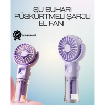 CEYLAN ADAM Şarjlı Buğu Fanı – Nemlendirici Sis Fonksiyonlu, Tip-C Girişli, Taşınabilir Masa Fanı