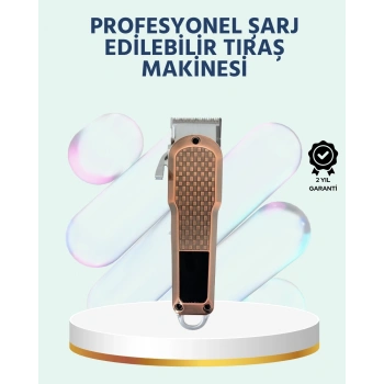 CEYLAN ADAM Şarjlı Saç Kesme Makinesi – Type-C Girişli, LCD Ekranlı ve Sessiz Motor