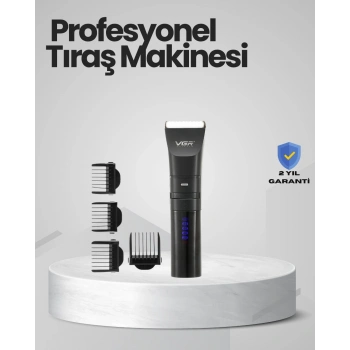 CEYLAN ADAM Şarjlı Tıraş Makinesi –Dijital Ekranlı, Hızlı Şarjlı, Profesyonel Kesim Seti