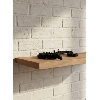 CEYLAN ADAM Siyah Hareketli Ejderha Figürü Esnek Gövdeli Dekoratif Tasarım 60 cm