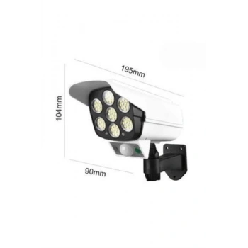 CEYLAN ADAM Solar Lamba Kamera Görünümlü Duvar Lambası Dönebilen Bahçe Aydınlatması