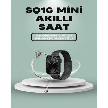 CEYLAN ADAM SQ-16 Mini Series 10 Akıllı Saat – 3 Kordon + Hediye Bileklik