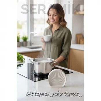 CEYLAN ADAM Süt Taşırmaz Seramik – Seramik Süt Taşı - Kaynamayı Önleyen Akıllı Mutfak Yardımcısı