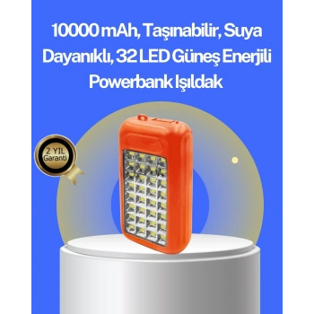 CEYLAN ADAM Suya Dayanıklı Güneş Paneli Destekli Powerbank ve Işıldak