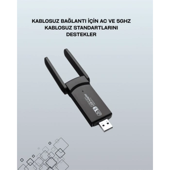 CEYLAN ADAM Tak-Çalıştır Özellikli Çift Bant WiFi Adaptör – 1200 Mbps