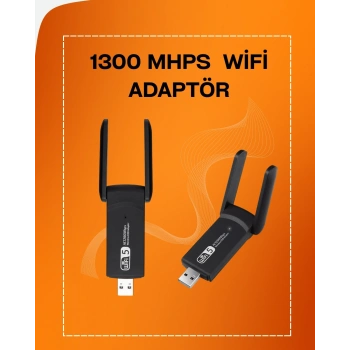 CEYLAN ADAM Tak-Çalıştır Özellikli Çift Bant WiFi Adaptör – 1200 Mbps