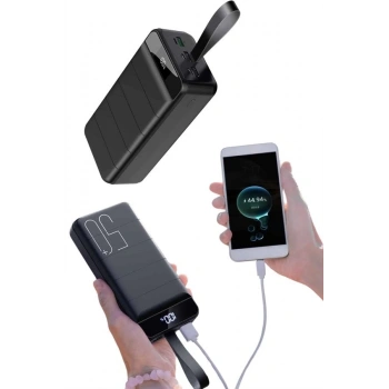 CEYLAN ADAM Taşınabilir Powerbank 50.000 mAh 4 Girişli Hızlı Şarj Led Göstergeli Fenerli Şarj