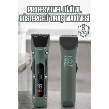 CEYLAN ADAM Tıraş Makinesi Dijital Göstergeli Turbo Motor Paslanmaz Çelik