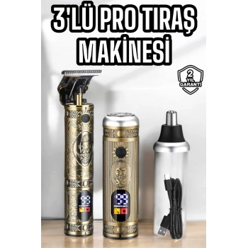 CEYLAN ADAM Tıraş Makinesi Üç Başlıklı Saç Sakal ve Vücut Tıraşına Uygun