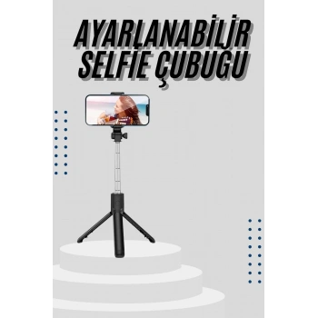 CEYLAN ADAM Tripod Selfie Çubuğu Bluetooth Kumandalı Kablosuz Led Işıklı