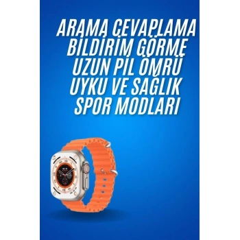 CEYLAN ADAM Ultra Akıllı Saat 49 Mm Çift Kordonlu Arama Cevaplama Bluetooth Bağlantılı