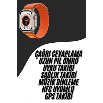 CEYLAN ADAM Ultra Max Kordon Kilitli Akıllı Saat Amoled Ekran Titreşimli Çağrı Cevaplayabilen