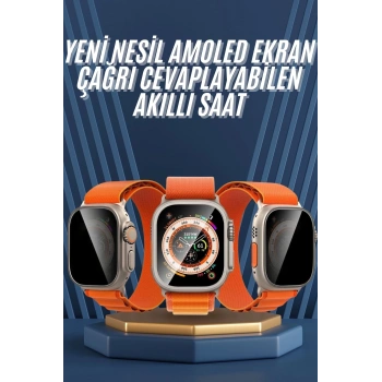 CEYLAN ADAM Ultra Max Kordon Kilitli Akıllı Saat Amoled Ekran Titreşimli Çağrı Cevaplayabilen