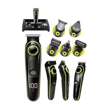CEYLAN ADAM Unısex Çok Fonksiyonlu Bakım Seti Led Göstergeli Tıraş Makinesi Saç Sakal Vücut