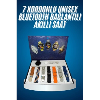 CEYLAN ADAM Unısex Yuvarlak Ekranlı 7 Kordonlu Akıllı Saat GPS Destekli Çoklu Kordon Seçeneği