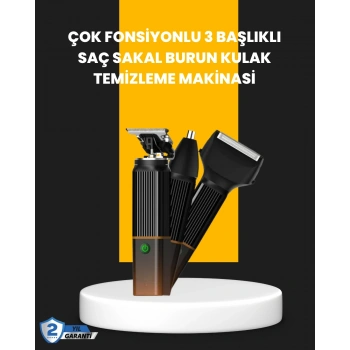 CEYLAN ADAM USB-C Şarjlı 3 in 1 Erkek Bakım Cihazı – Sessiz Motorlu Saç ve Sakal Kesme Makinesi