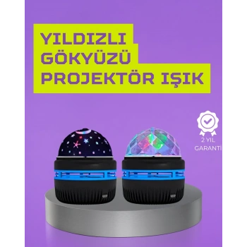 CEYLAN ADAM USB’li Yıldız Projektör Lamba – Döner Galaxy Işık Şovu, Çocuk ve Yetişkin Uyku Lambası