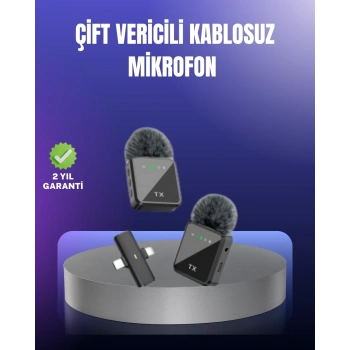 CEYLAN ADAM Vlog Podcast ve Röportajlar İçin Kablosuz Çift Yaka Mikrofon