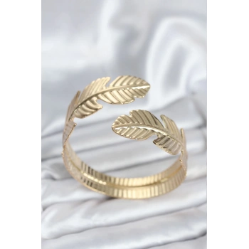 CEYLAN ADAM Yaprak Model Gold Renk Kadın Bileklik