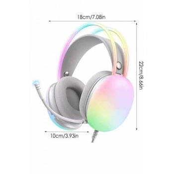 CEYLAN ADAM Yeni Nesil Kulak Üstü Kablosuz Uzun Ömürlü RGB Işıklı Bluetooth Kulaklık